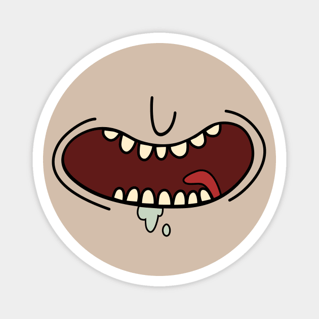 funny smile face mask Magnet by walterorlandi